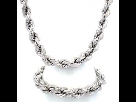 925 Silver Solid Rope Chain 7.5mm-20"