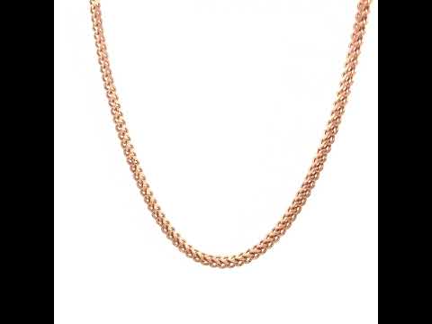 925 Silver Hollow Franco Chain Rose 2.7mm-22