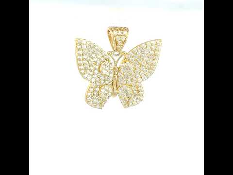 14K Gold Cubic Zirconia Pendant