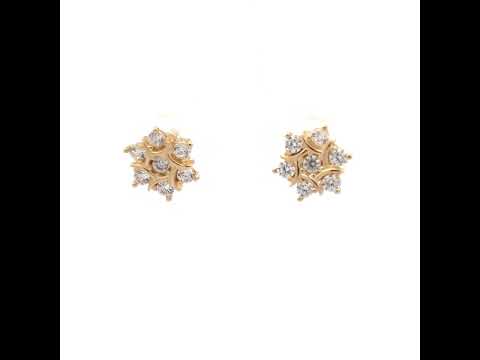 14K Gold Cubic Zirconia Earring
