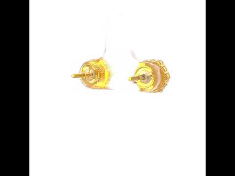 925 Sterling Silver Womens Yellow-tone 0.76ct Moissanite Octagon Fashion Stud Earrings