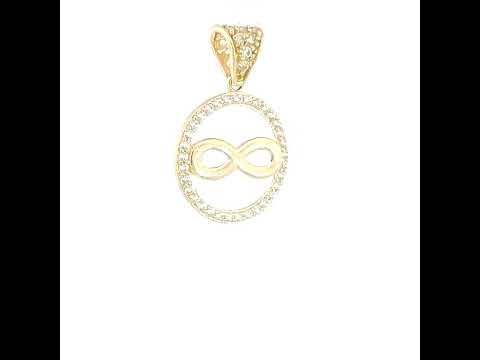 14K Gold Cubic Zirconia Pendant