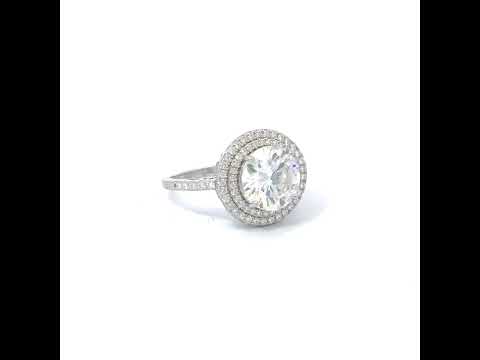 925 Sterling Silver Womens Moissanite Halo Engagement Ring Size 8
