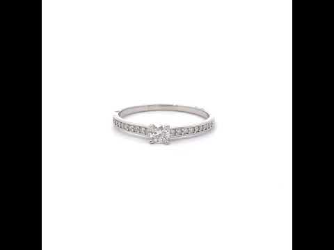 925 Sterling Silver Womens Round 0.32ct Moissanite Engagement Ring Size 8