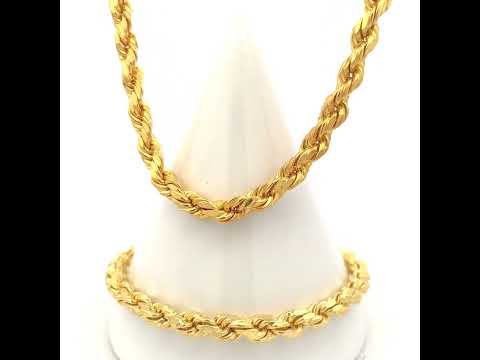 925 Silver Hollow Rope Chain 5.3mm-22"