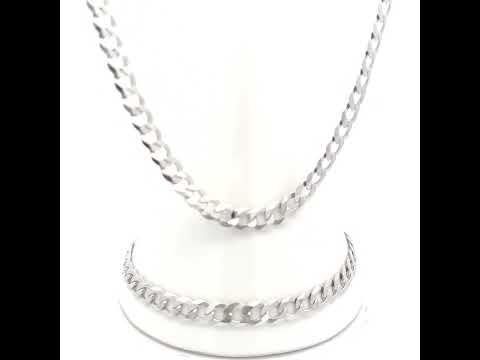 925 Silver Solid Super Flat Cuban Chain 6mm