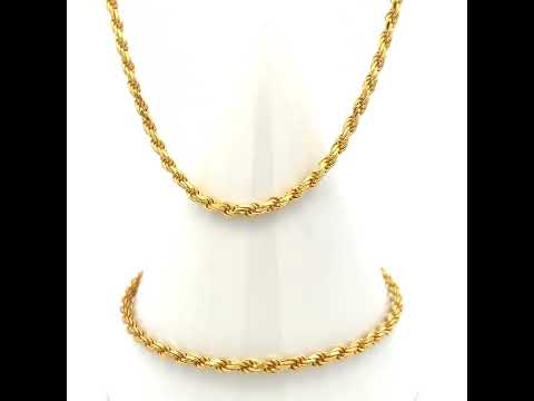 925 Silver Solid Rope Chain 3mm-7"