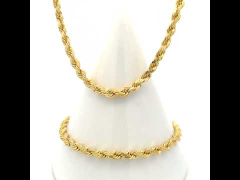 925 Silver Hollow Rope Chain 4mm-18"