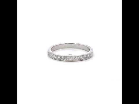 925 Sterling Silver Womens Round 0.52ct Moissanite Eternity Band Ring Size 9