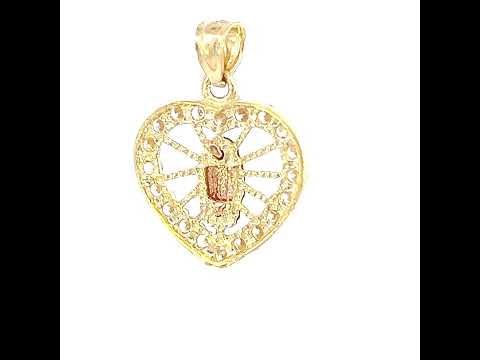 14K Gold Cubic Zirconia Pendant