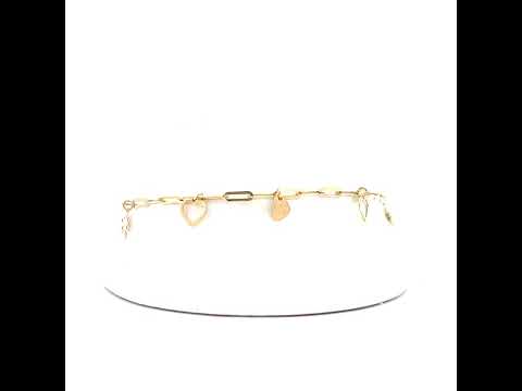 14K Gold Bracelet 8" (7"+1")