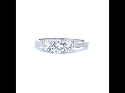 925 Sterling Silver Womens Cubic-Zirconia Engagement Ring Size 8