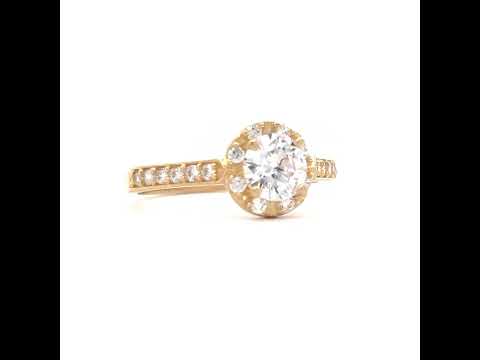 14K Gold Cubic Zirconia Ring