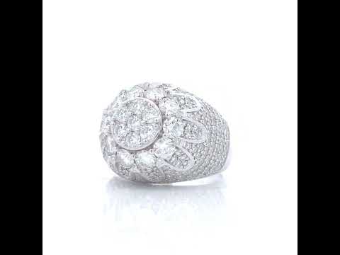 925 Sterling Silver Mens 6.52ct Moissanite Fashion Ring Size 9