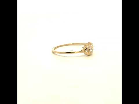 14K Gold Cubic Zirconia Ring S-7
