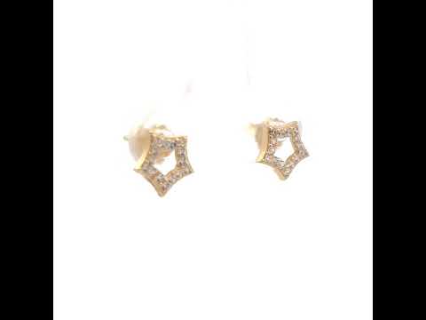 14K Gold Cubic Zirconia Earring