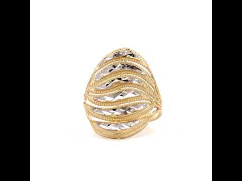 10K Two-tone Gold Womens Fashion Ring