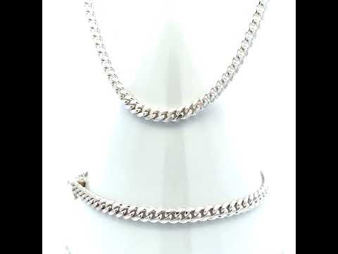 925 Silver Solid Miami Cuban Chain 4mm-9"