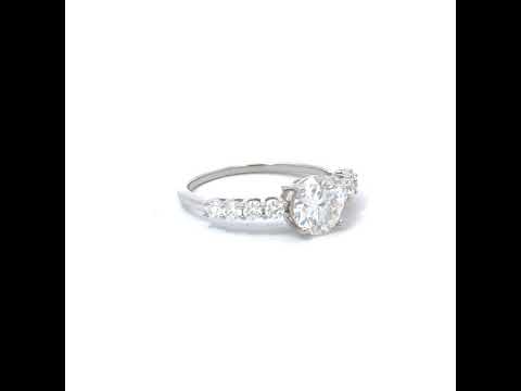 925 Sterling Silver Womens Moissanite Engagement Ring Size 6