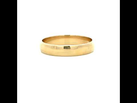 10K Yellow Gold Unisex 5mm Regular-Fit Wedding Band Ring Size 7