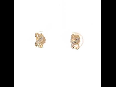 14K Gold Cubic Zirconia Earring