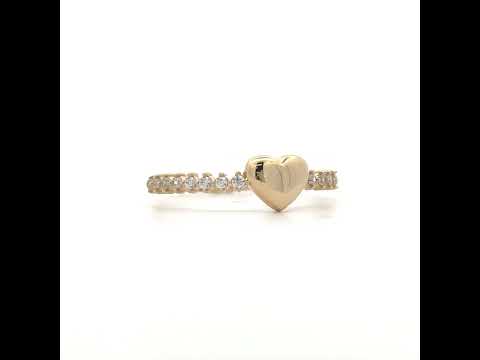 14K Gold Cubic Zirconia Ring S7