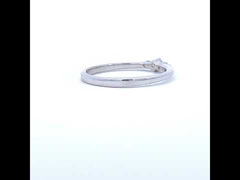 925 Sterling Silver Womens Cubic-Zirconia Engagement Ring Size 6