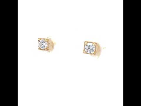 14K Gold Cubic Zirconia Earring