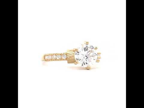 14K Gold Cubic Zirconia Ring