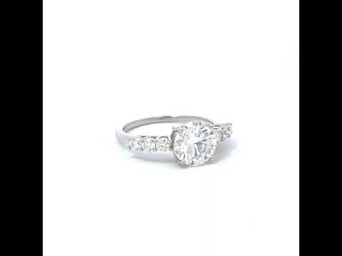 925 Sterling Silver Womens Moissanite Engagement Ring Size 6