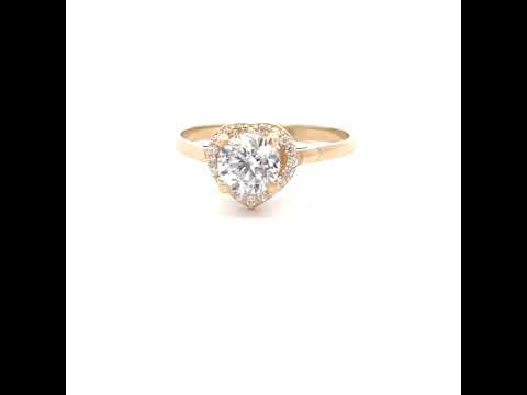 14K Gold Cubic Zirconia Ring