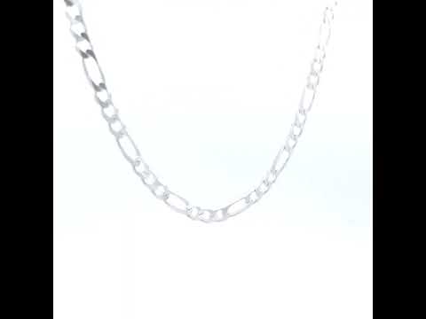 925 Silver Solid Classic Figaro 4.0mm-7"