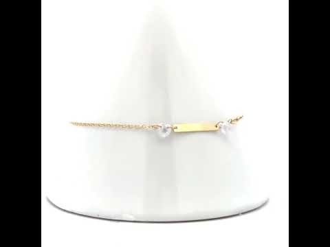 14K Gold Bracelet 8" (7"+1")