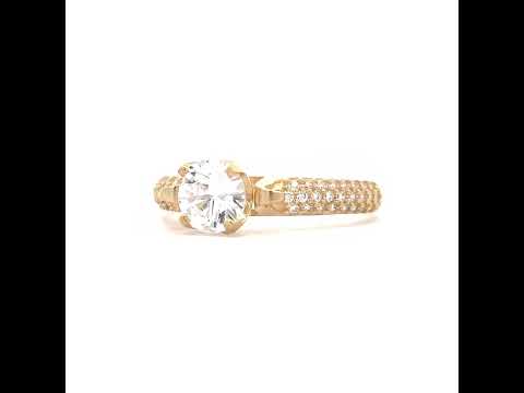 14K Gold Cubic Zirconia Ring