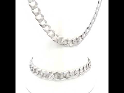 925 Silver Solid Super Flat Cuban Chain 7.2mm