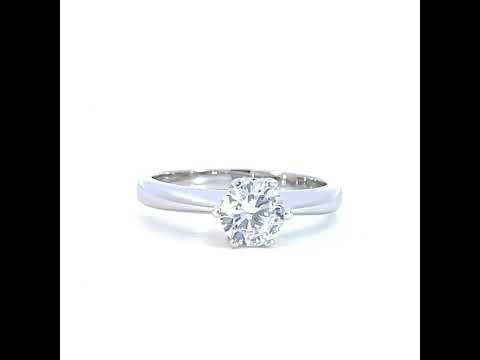 925 Sterling Silver Womens Cubic Zirconia Size-8 Round Center Stone Bridal Wedding Engagement Anniversary Band Ring