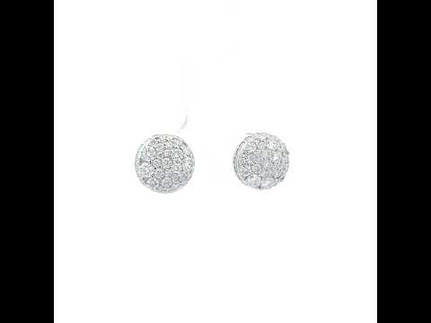 925 Sterling Silver Womens Moissanite Round Fashion Stud Earrings
