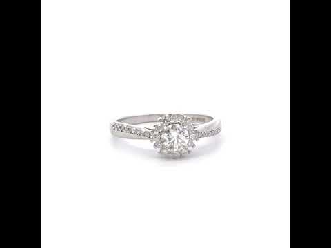925 Sterling Silver Womens Round 0.84ct Moissanite Engagement Ring Size 8