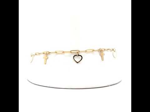14K Gold Bracelet 8" (7"+1")