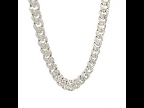 925 Sterling Silver Unisex Moissanite Miami Cuban Chain Necklace 10mm 22 Inches