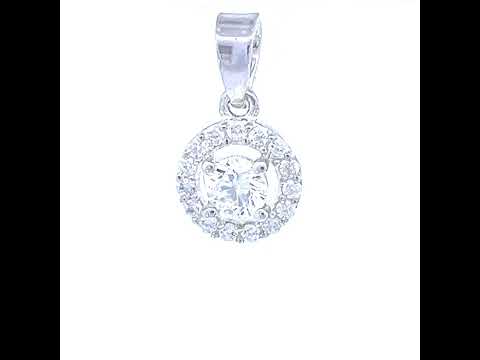 925 Sterling Silver Womens Cubic-Zirconia Fashion Charm Pendant