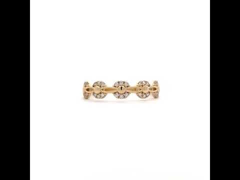 10K Yellow Gold Womens Cubic-Zirconia Fashion Ring