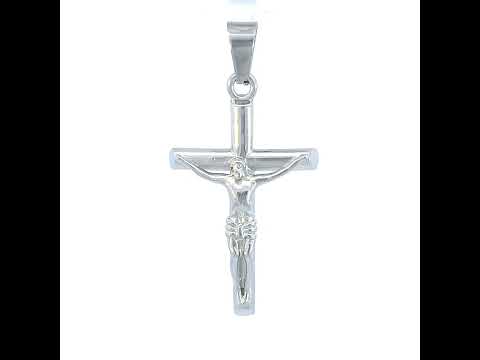 Stainless Steel Jesus-Cross Crucifix Religious Charm Pendant