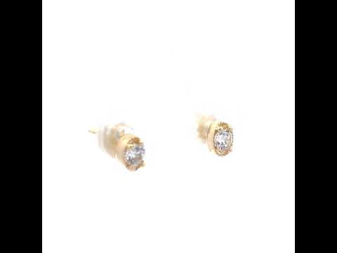 14K Gold Cubic Zirconia Earring