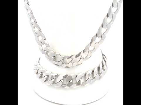 925 Silver Solid Super Flat Cuban Chain 10.8mm-9