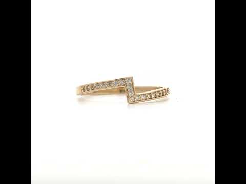 14K Gold Cubic Zirconia Ring S7