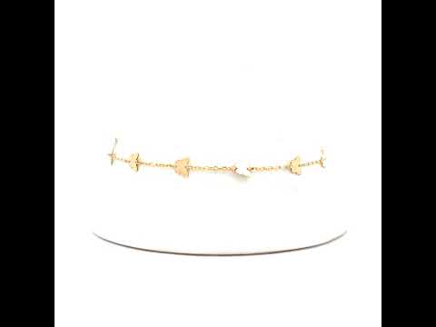 14K Gold Anklet 10" (9"+1")
