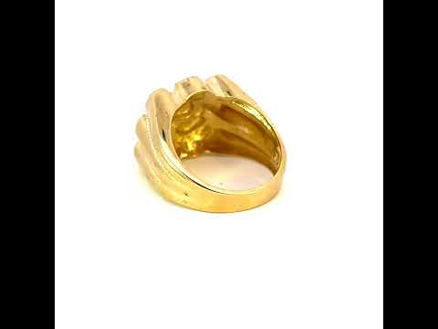10K Yellow Gold Mens Nugget Fashion Ring