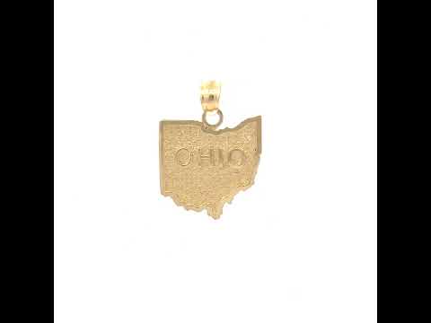 10K Yellow Gold Womens Men Unisex Ohio State Charm Pendant