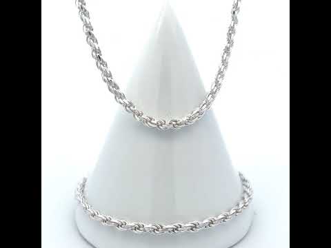 925 Silver Solid Rope Chain 4mm